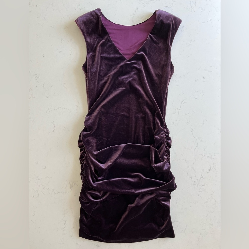 Drew Velour Ruched Dress - Picture 3 of 12